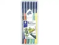 Officeworks Staedtler Triplus Fire Tip Pens Dino 6 Pack offer