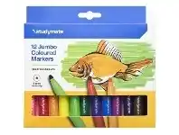 Officeworks Studymate Jumbo Coloured Markers 12 Pack offer
