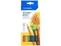 Officeworks Studymate Triangular Coloured Pencils 12 Pack offer