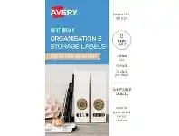 Officeworks Avery Round Labels Kraft and Black 8 Pack offer