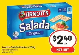 IGA Arnott's Salada Crackers offer