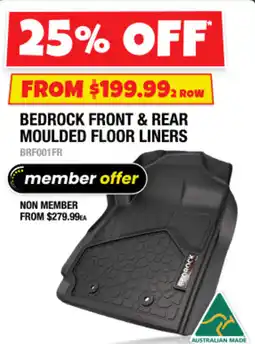 Autobarn Bedrock front & rear moulded floor liners offer