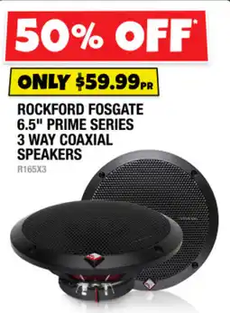 Autobarn Rockford Fosgate 6.5" Prime Series 3 Way Coaxial Speakers offer
