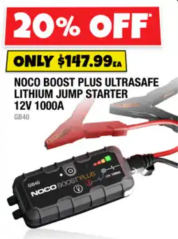 Autobarn Noco Boost Plus Ultrasafe Lithium Jump Starter offer