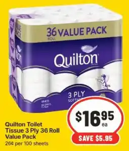 IGA Quilton Toilet Tissue 3 Ply offer
