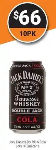 Super Cellars Jack Daniels Double & Cola offer