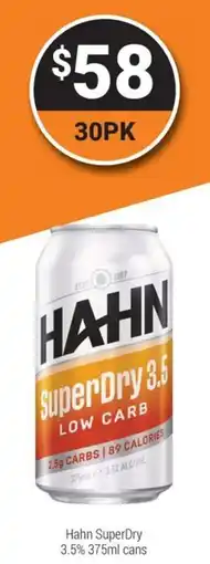 Super Cellars Hahn SuperDry offer