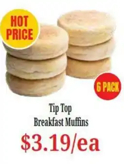 Farmer Jack's Tip Top Breakfast Muffins offer