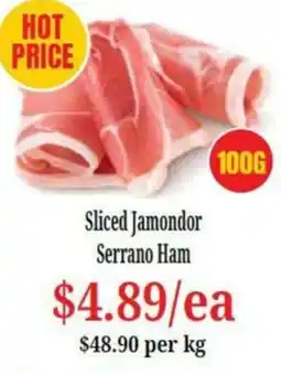 Farmer Jack's Sliced Jamondor Serrano Ham offer