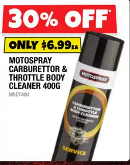 Autobarn Motospray carburettor & throttle body cleaner offer