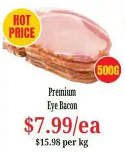 Farmer Jack's Premium Eye Bacon offer