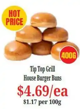 Farmer Jack's Tip Top Grill House Burger Buns offer