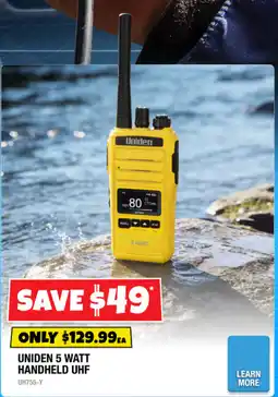 Autobarn Uniden 5 Watt Handheld UHF offer