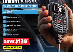 Autobarn Uniden XTRAK 5W 80CH CB Radio Adventure Pack offer