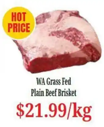 Farmer Jack's WA Grass Fed Plain Beef Brisket offer