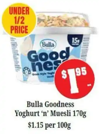 Farmer Jack's Bulla Goodness Yoghurt 'n' Muesli offer
