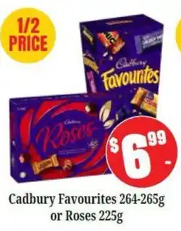Farmer Jack's Cadbury Favourites or Roses offer