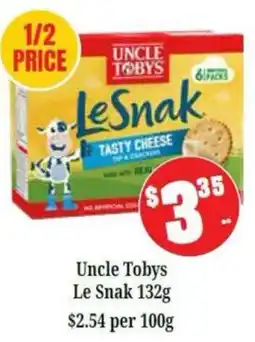 Farmer Jack's Uncle Tobys Le Snak offer