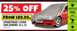 Autobarn Streetwise 3 Star Car Covers offer