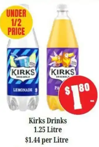 Farmer Jack's Kirks Drinks offer