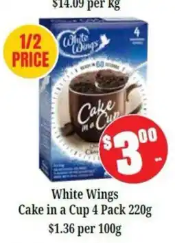 Farmer Jack's White Wings Cake in a Cup offer