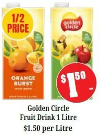 Farmer Jack's Golden Circle Fruit Drink offer