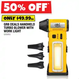 Autobarn GR8 Deals Handheld Turbo Blower with Work Light offer