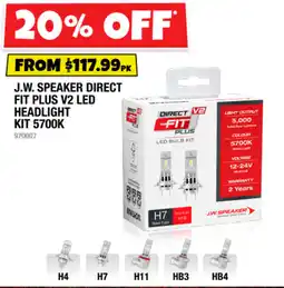 Autobarn J.W. Speaker Direct Fit Plus V2 LED Headlight Kit 5700K offer