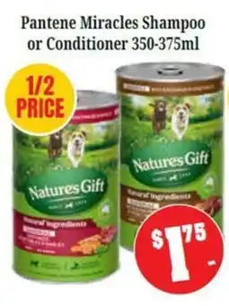 Farmer Jack's Pantene Miracles Shampoo or Conditioner offer