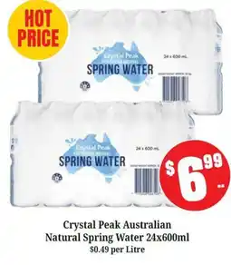 Farmer Jack's Crystal Peak Australian Natural Spring Water offer
