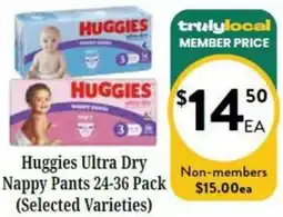 Farmer Jack's Huggies Ultra Dry Nappy Pants offer