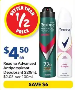 Ritchies Rexona Advanced Antiperspirant Deodorant offer
