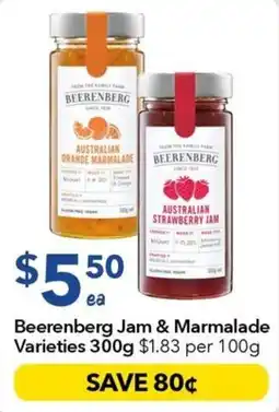 Ritchies Beerenberg Jam & Marmalade Varieties offer