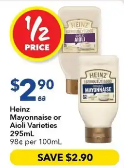 Ritchies Heinz Mayonnaise or Aioli Varieties offer
