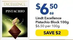 Ritchies Lindt Excellence Pistachio Block offer