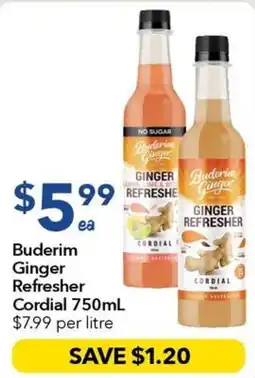 Ritchies Buderim Ginger Refresher Cordial offer