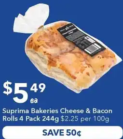 Ritchies Suprima Bakeries Cheese & Bacon Rolls offer