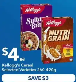Ritchies Kellogg's Cereal Selected Varieties offer