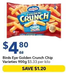 Ritchies Birds Eye Golden Crunch Chip Varieties offer