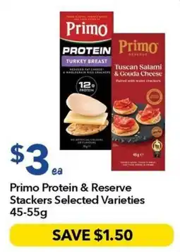 Ritchies Primo Protein & Reserve Stackers Selected Varieties offer