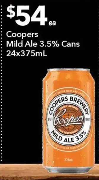 Ritchies Coopers Mild Ale 3.5% Cans offer