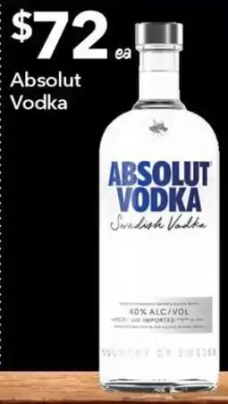 Ritchies Absolut Vodka offer
