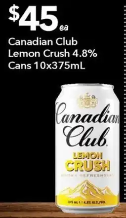 Ritchies Canadian Club Lemon Crush offer