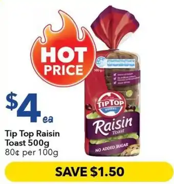 Ritchies Tip Top Raisin Toast offer