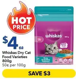 Ritchies Whiskas Dry Cat Food Varieties offer