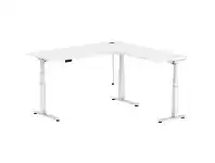 Officeworks Stilford S2 Electric Radius Workstation 1800mm White/White offer