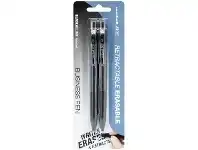 Officeworks Uniball Uni-Ball RE Erasable Retractable Gel Pen Grey Barrel 2 Pack offer