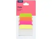 Officeworks J.Burrows Tabs 51x38mm Neon Assorted 4 Pack offer