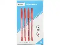Officeworks J.Burrows Ballpoint Pens Red 50 Pack offer