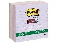Officeworks Post-it Recycled Super Sticky Notes 101x101mm Bali 6 Pack offer